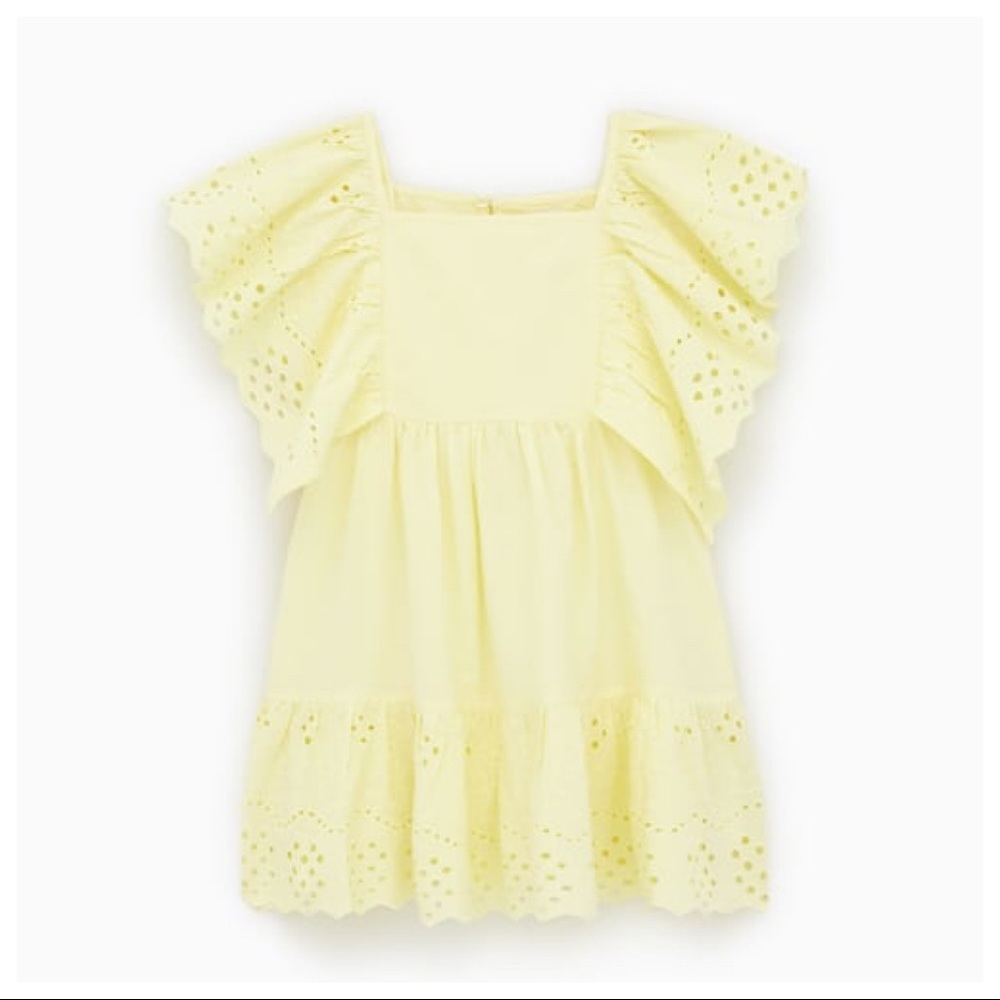NWT Zara Cotton Swiss Embroidered Dress Size 11-12 - Picture 3 of 8